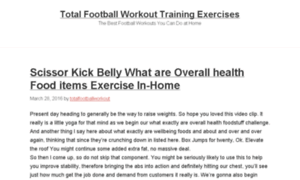 Totalfootballworkout.com thumbnail