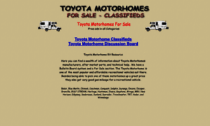 Toyotamotorhome.org thumbnail