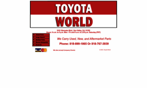 Toyotaworldautowrecking.com thumbnail