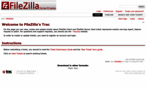 Trac.filezilla-project.org thumbnail