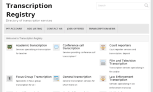 Transcriptionregistry.com thumbnail