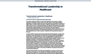 Transformationalleadershipinhealthcare.blogrip.com thumbnail