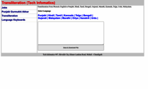 Transliteration.techinfomatics.com thumbnail