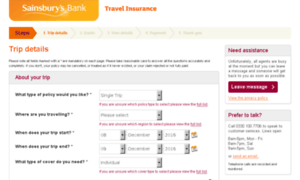 Travelinsurance.sainsburysbank.co.uk thumbnail