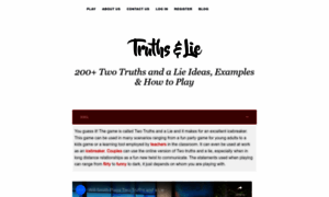 Truthsandlie.com thumbnail