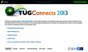 Tugconnects2013.sched.org thumbnail