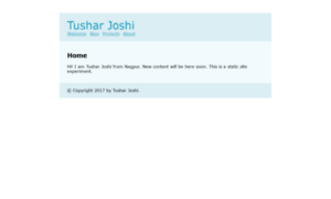 Tusharjoshi.com thumbnail