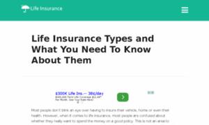 Typesoflifeinsurance.com thumbnail