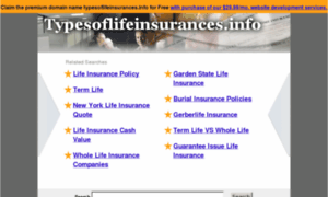 Typesoflifeinsurances.info thumbnail
