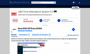 Ubs-time-attendance-system.software.informer.com thumbnail