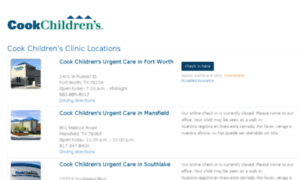 Uccheckin.cookchildrens.org thumbnail