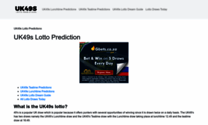 Uk49slottopredictions.com thumbnail