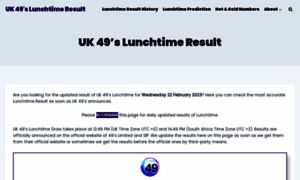 Uk49slunchtimeresult.co.za thumbnail