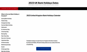 Ukbankholidaydates.co.uk thumbnail