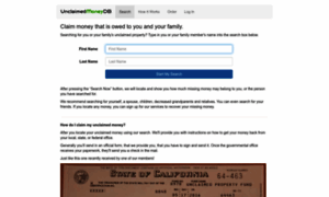 Unclaimedmoneydb.com thumbnail