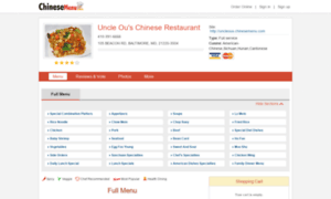 Uncleous.chinesemenu.com thumbnail