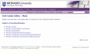 Unit-guide-editor.monash.edu.au thumbnail