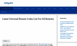 Universalremotecodesguide.com thumbnail