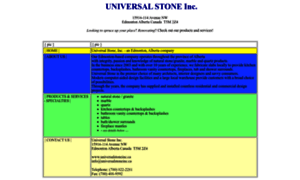 Universalstoneinc.ca thumbnail