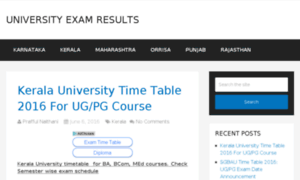 Universityexamresults.co.in thumbnail