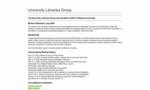Universitylibrariesgroup.org thumbnail