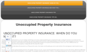 Unoccupied-propertyinsurance.com thumbnail
