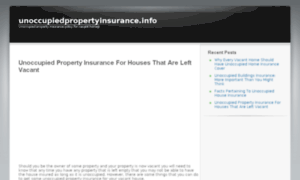 Unoccupiedpropertyinsurance.info thumbnail