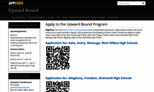 Upwardbound.appstate.edu thumbnail