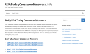 Usatodaycrosswordanswers.info thumbnail