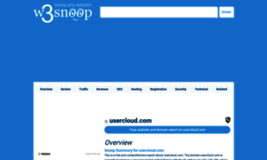 Usercloud.com.w3snoop.com thumbnail