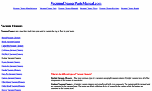 Vacuumcleanerpartsmanual.com thumbnail