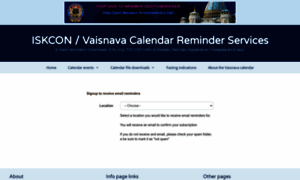 Vaisnavacalendar.info thumbnail