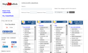 Vancouver.mapleclassifieds.com thumbnail