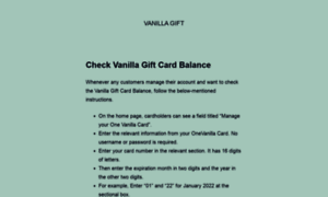 Vanillagiftcardbalance-vanillagiftcardbalancecheck.com thumbnail