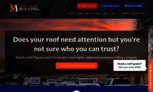 Vanmartinroofing.com thumbnail