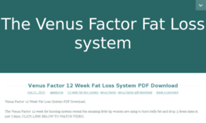 Venusfactorfatlosssystem.wordpress.com thumbnail