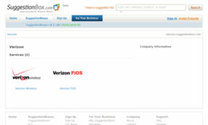 Verizon.suggestionbox.com thumbnail