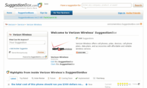 Verizonwireless.suggestionbox.com thumbnail