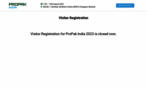 Visitor-registration.propakindia.com thumbnail