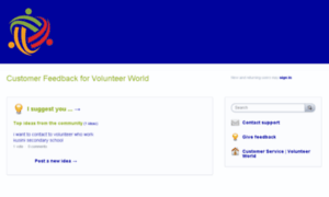 Volunteerworld.uservoice.com thumbnail