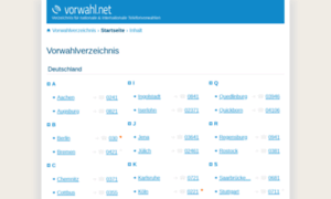 Vorwahl.net thumbnail