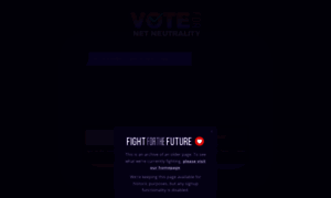 Votefornetneutrality.com thumbnail