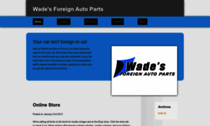 Wadesforeignautoparts.com thumbnail