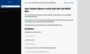 Warc.readthedocs.io thumbnail