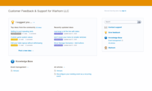 Warhorn.uservoice.com thumbnail