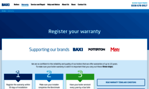 Warranty.baxi.co.uk thumbnail