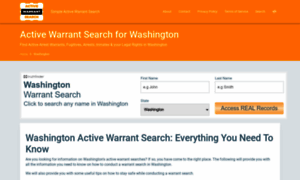 Washington.activewarrantsearch.today thumbnail