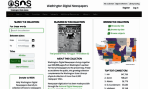 Washingtondigitalnewspapers.org thumbnail