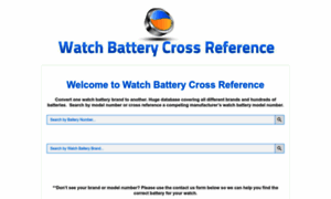 Watchbatterycrossreference.com thumbnail