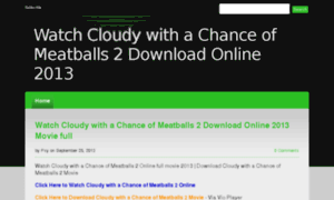 Watchcloudywithachanceofmeatballs2.devhub.com thumbnail